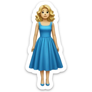 blue dress sticker