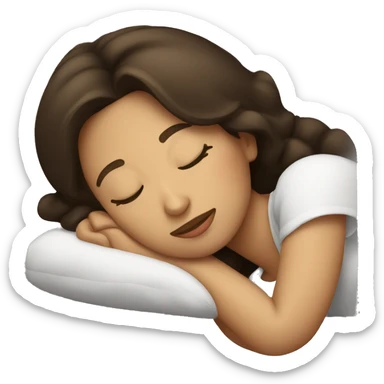 Brunette sleeping  sticker