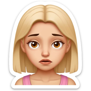 Girl giving ugly look sticker