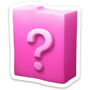 Pink interrogative mark in 3d sticker