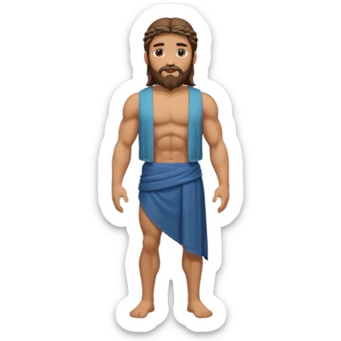 fullbody jesus christ jacked, sleeveless sticker
