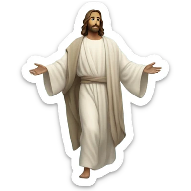 Jesus walking the sea sticker
