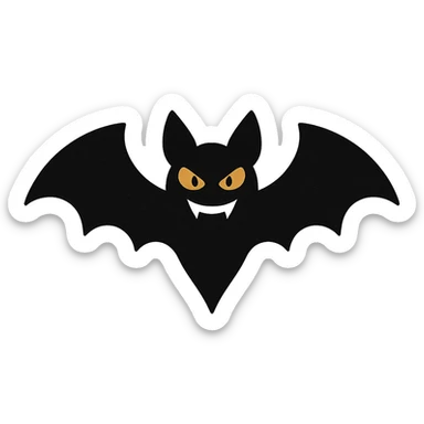 Halloween bat, remove background   sticker