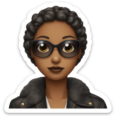 girl side eyeing with Prada sunglasses sticker