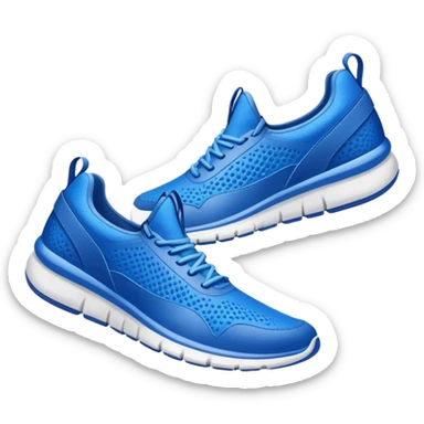 Tiburon jon zapatilkas azules sticker