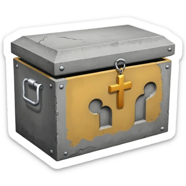 concrete container for casket to go inside of in the cemetery sticker