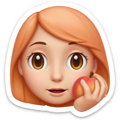 shy face emoji, apple style, head slightly tilted, bashful expression sticker