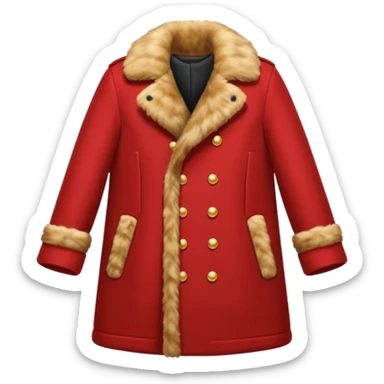 A luxurious fur red coat sticker