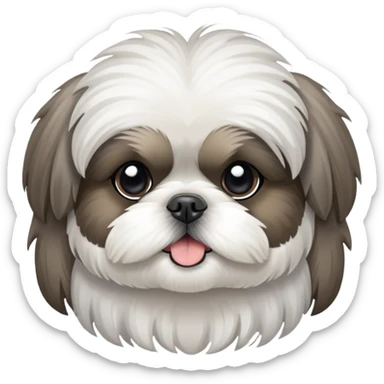 Shih tzu gray and white sticker