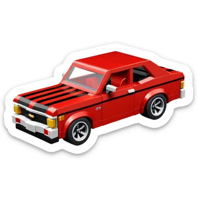race-bred 1969 Chevy Nova SS Lego  sticker