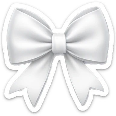 white bow sticker