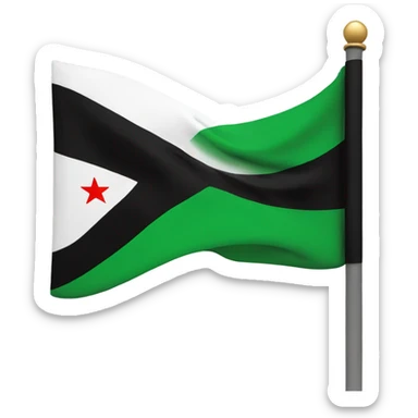 Syrian green and black flag sticker