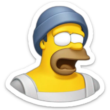 Homer simspons doigts d’honneur sticker