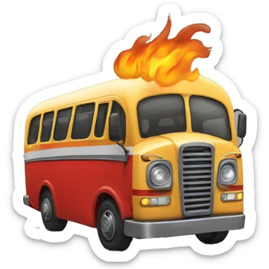 Bus qui prend feu  sticker