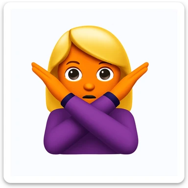 Change the woman's skin to a bright orange tone, keep everything else exactly the same as the reference emoji including hair, pose, clothes, and style. The style is emoji style, please maintain that look exactly. sticker