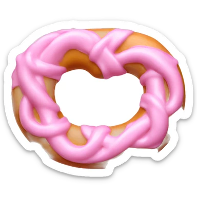 pastel pink soap pretzel sticker