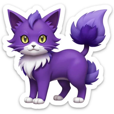 Purrloin-Delcatty-Pokémon-Fakémon-hybrid-creature (full body) sticker