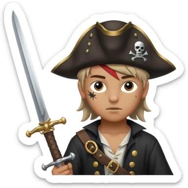 Un pirate ados de 14 ans qui adore combattre en épée sticker