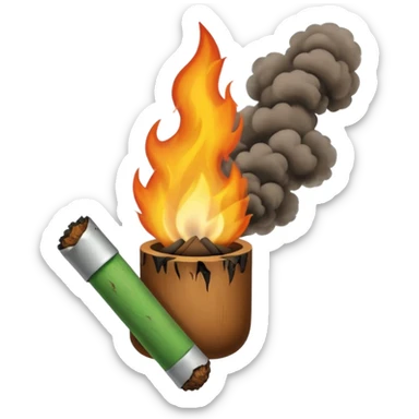 a joint by itself burning sticker