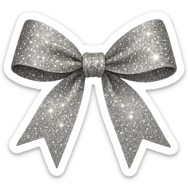 sparkling bow, glamorous and stylish sticker