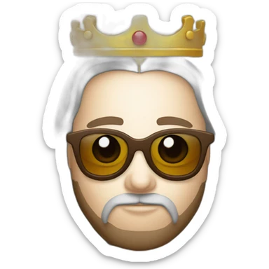 jesus con gafas y una corona sticker