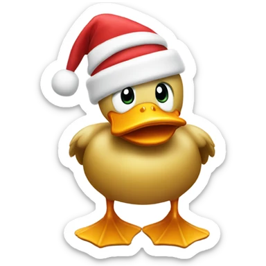 Santa Duck sticker