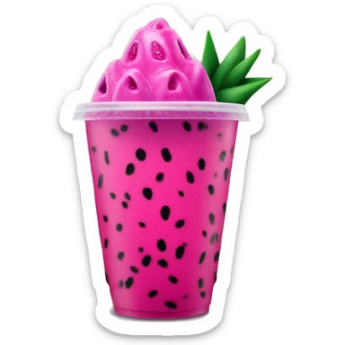 Mango dragonfruit Starbucks refresher realistic  sticker