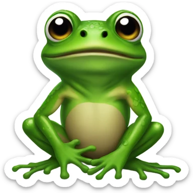 Puertorican frog sticker