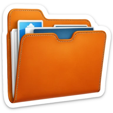Orange folder sticker