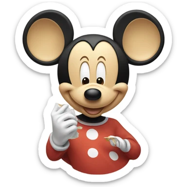 Disney Mickey eats  sticker
