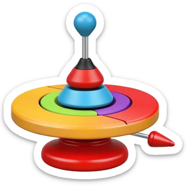spinning top toy sticker
