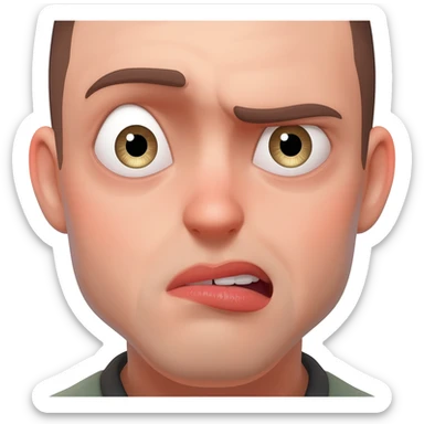 Lustful expression. Passionate sexual desire. physical cues like deep eye contact, dilated pupils, lip biting, and intense, targeted body language sticker