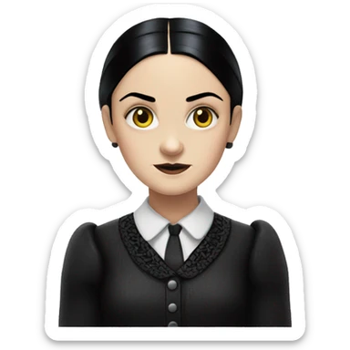 Wednesday Addams from Netflix's Wednesday sticker