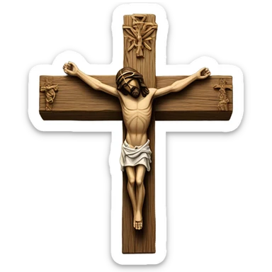 Crucifix sticker