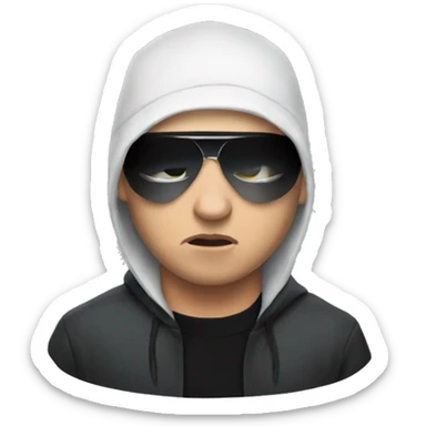 eminem with eye mask sticker