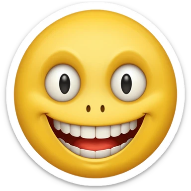 Insane smiley face  who wants to spend money and looks evil sticker