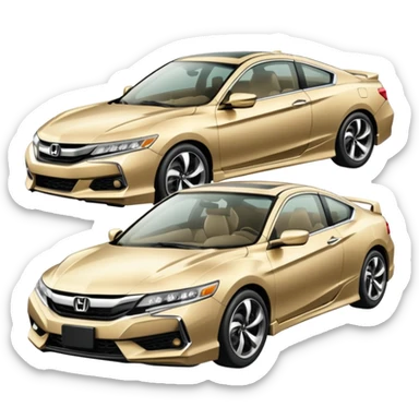Honda Accord ex 94 color champagne accidente con un Honda nsx sticker
