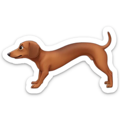 wiener dog yoga sticker