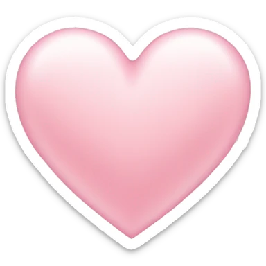 cute light pink heart  sticker