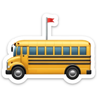 yellow school bus from side sticker