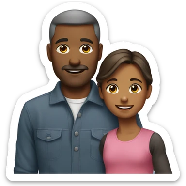 dad and daughter sticker