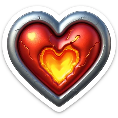 hot melting metal heart shape sticker