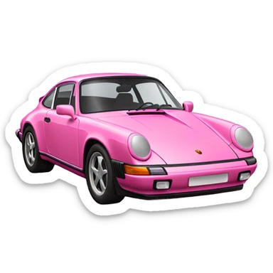 Pink porsche 911 sticker