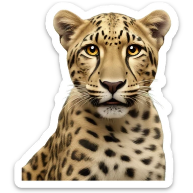 Léopard qui fai un bisous  sticker