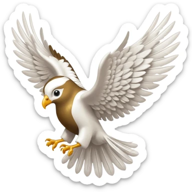 dinero con alas, un fajo de dólares con alas blancas volando sticker