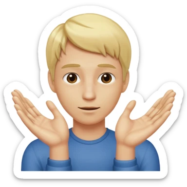 Naked blonde with both hands grabbing weiner sticker