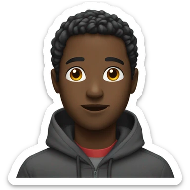 black man with hoodie sticker