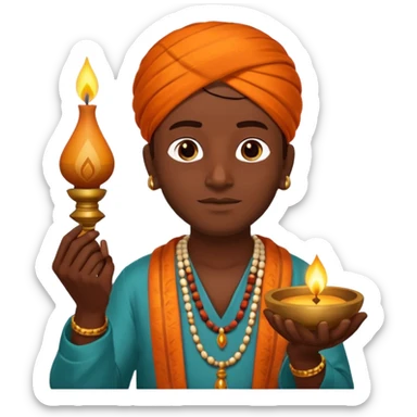 diwali man with diwali sticker