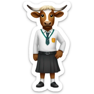 Bevo in school uniform sticker
