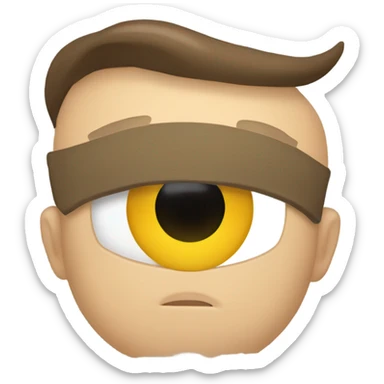 quero um olho fechado sticker